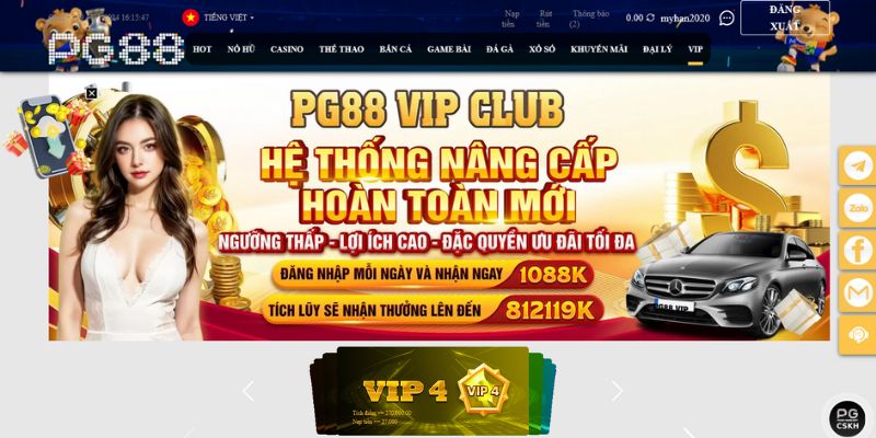 Nâng cấp gói VIP khi đạt các yêu cầu cơ bản, nhận nhiều ưu đãi